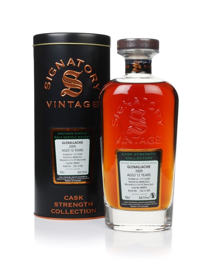 GlenAllachie 12 Year Old 2009 (cask 900855) - Cask Strength Collection (Signatory)