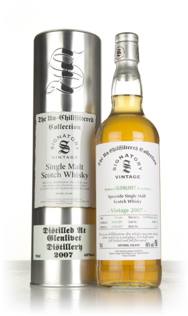 Glenlivet 10 Year Old 2007 (cask 900250) - Un-Chillfiltered Collection (Signatory) product image