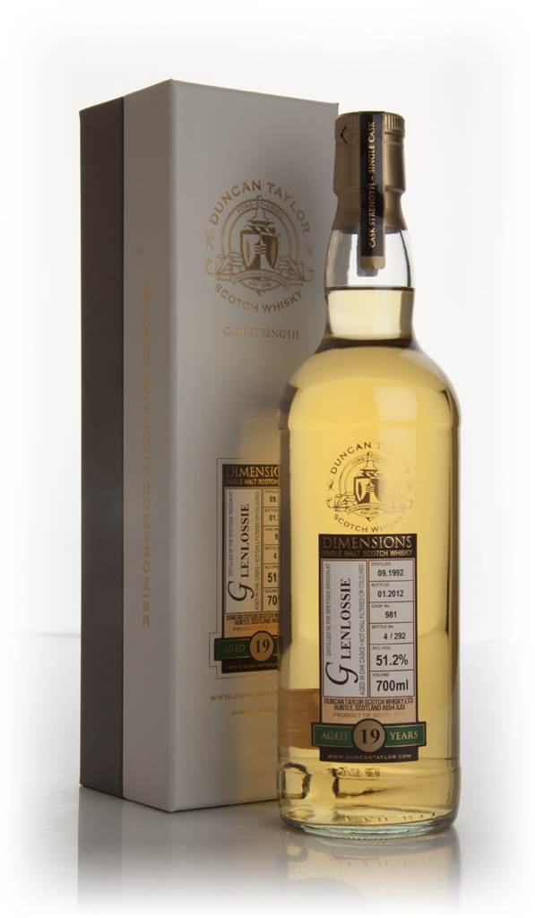 Glenlossie 19 Year Old 1992 Cask 981- Dimensions (Duncan Taylor) product image