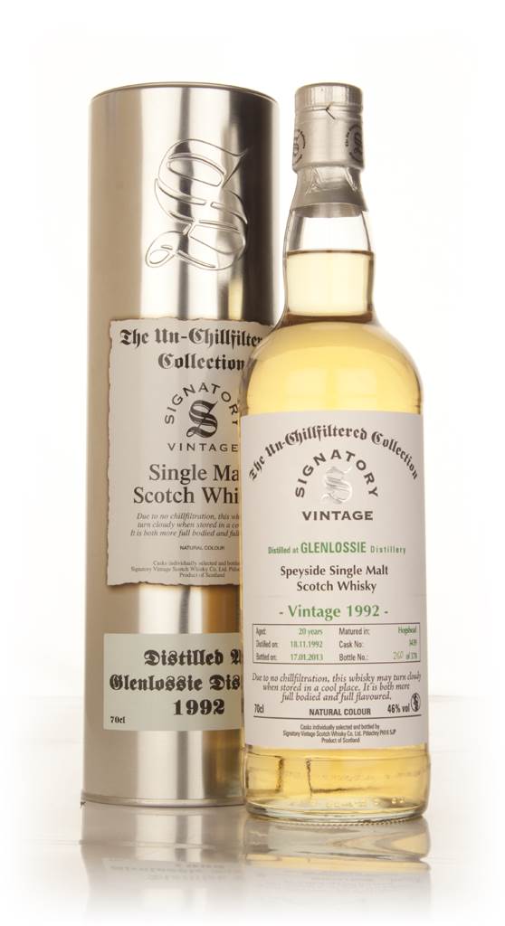 Glenlossie 20 Year Old 1992 (cask 3439) - Un-Chillfiltered (Signatory) product image