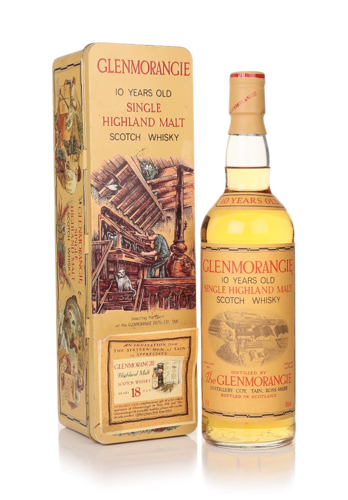 Glenmorangie 10 Year Old - 1980s with Handcrafts of Scotland Tin