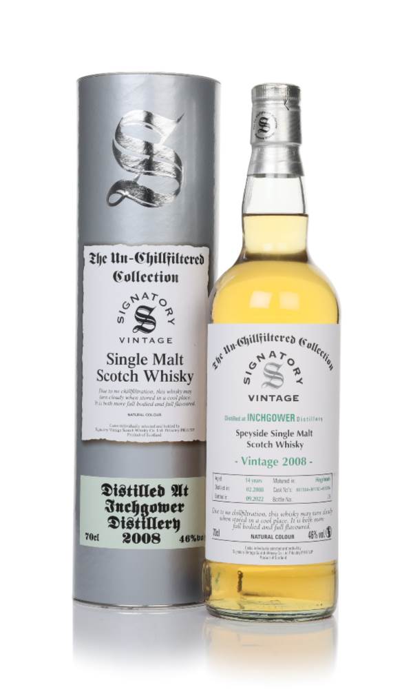 Inchgower 14 Year Old 2008 (casks 801504, 801505 & 801506) - Un-Chillfiltered Collection (Signatory) product image