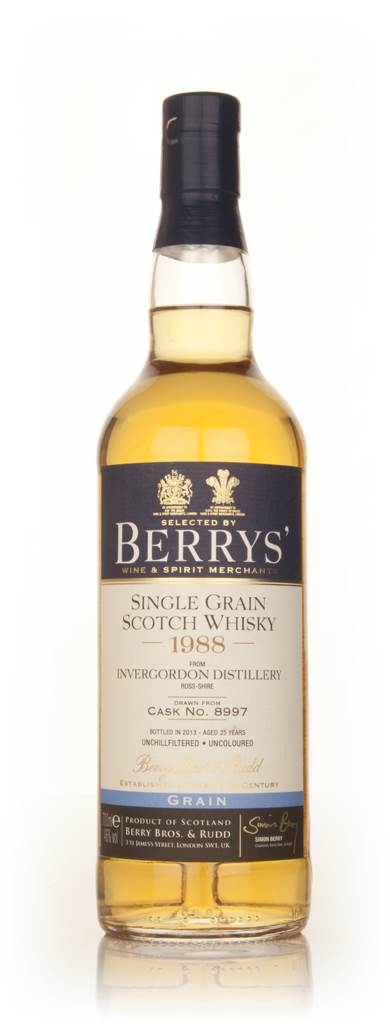 Invergordon 25 Year Old 1988 (cask 8997) (Berry Bros. & Rudd) product image