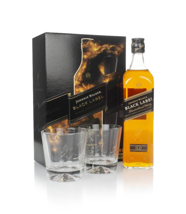 Johnnie Walker Black Label 12 Year Old Gift Pack with 2x Glasses product image