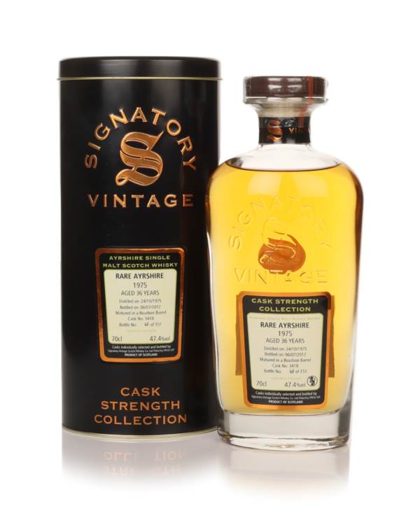 Rare Ayrshire 36 Year Old 1975 (cask 3418) - Cask Strength Collection (Signatory) (Ladyburn) product image