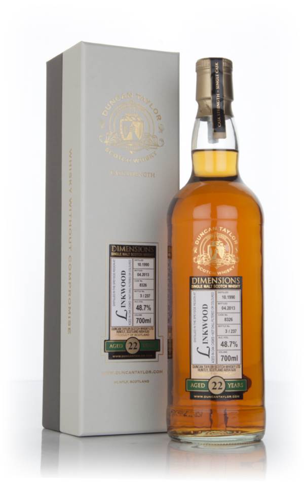 Linkwood 22 Year Old 1990 (cask 8326) - Dimensions (Duncan Taylor) product image