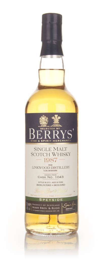 Linkwood 26 Year Old 1987 (cask 1043) - (Berry Bros. & Rudd) product image