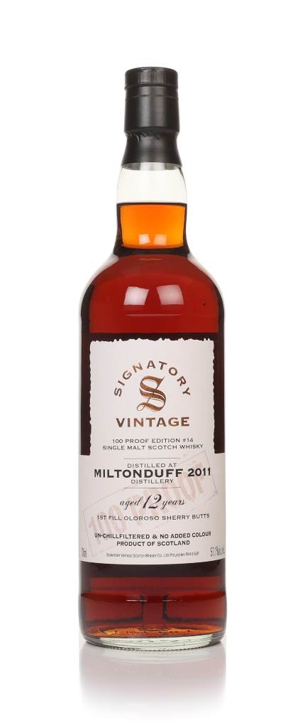 Miltonduff 12 Year Old 2011 - 100 Proof Edition #14 (Signatory) product image