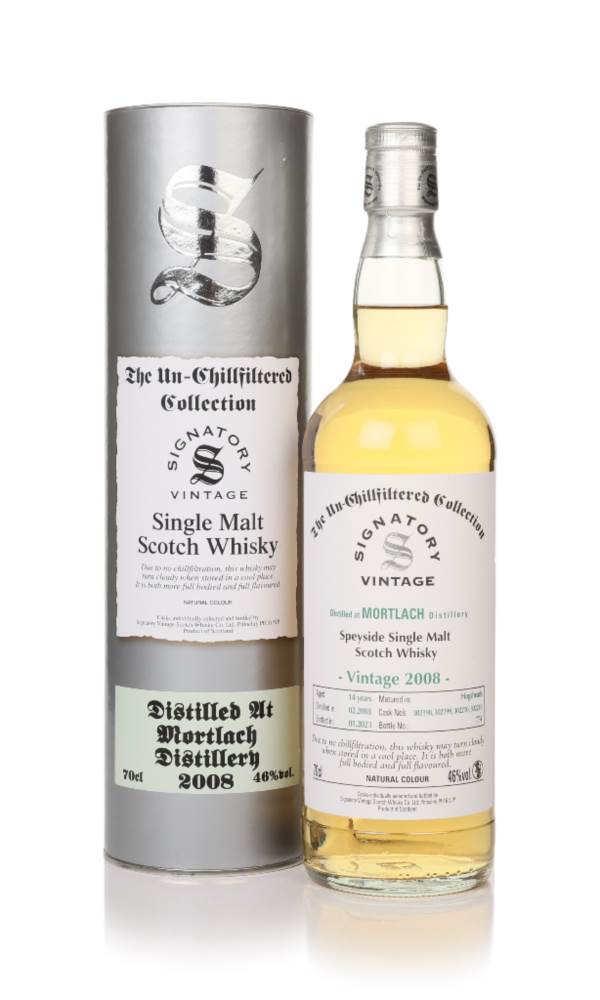 Mortlach 14 Year Old 2008 (casks 302198, 302199, 302210 & 302218) - Un-Chillfiltered Collection (Signatory) product image