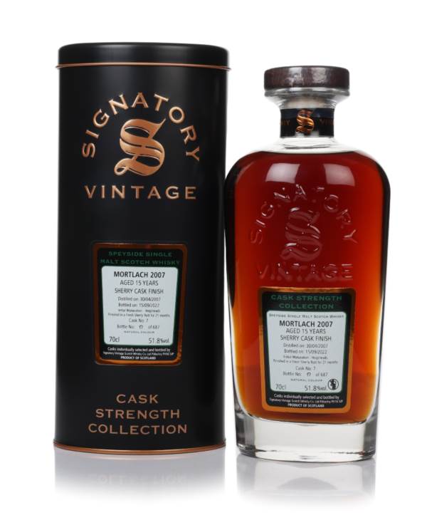 Mortlach 15 Year Old 2007 (cask 7) - Cask Strength Collection (Signatory) product image