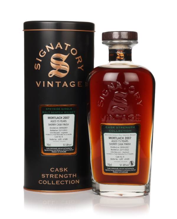 Mortlach 15 Year Old 2007 (cask 8) - Cask Strength Collection (Signatory) product image