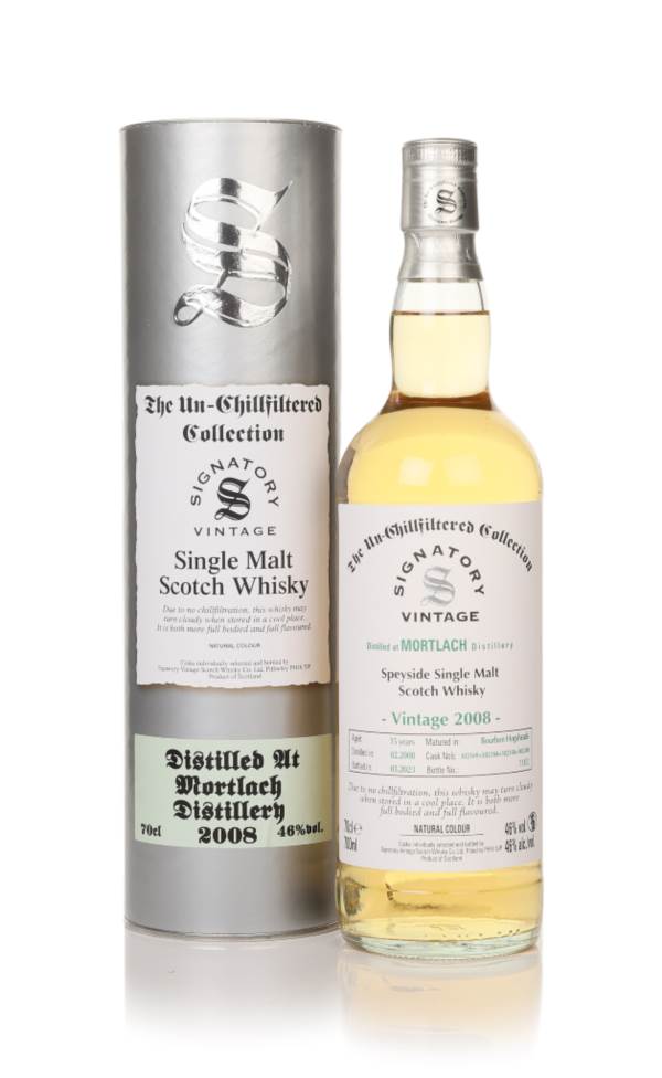Mortlach 15 Year Old 2008 (casks 302169, 302184, 302188 & 302240) - Un-Chillfiltered Collection (Signatory) product image
