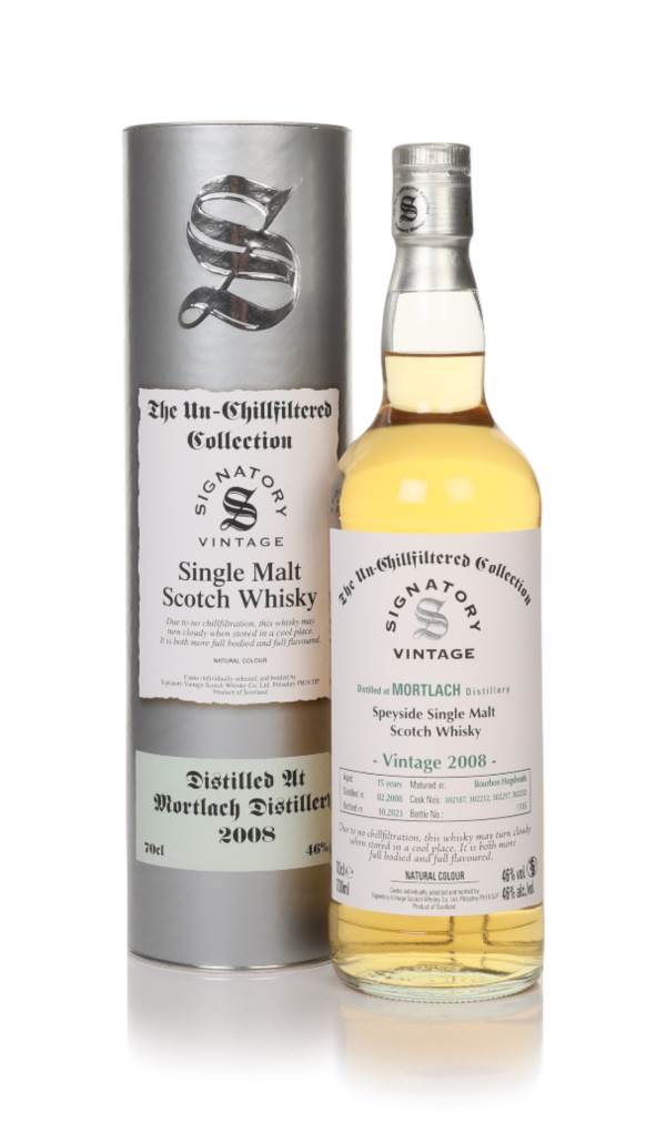 Mortlach 15 Year Old 2008 (casks 302187, 302212, 302217 & 302232) - Un-Chillfiltered Collection (Signatory) product image