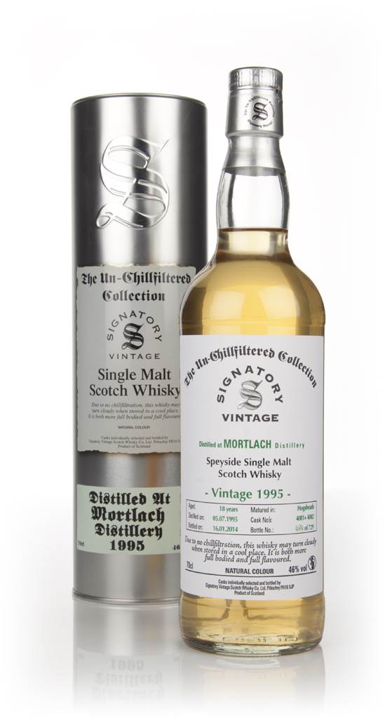 Mortlach 18 Year Old 1995 (cask 4081+4082) - Un-Chillfiltered (Signatory) product image