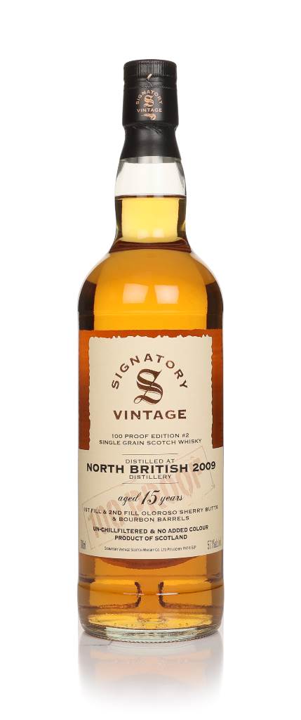 North British 15 Year Old 2009 - 100 Proof Grain Edition #2 (Signatory) product image