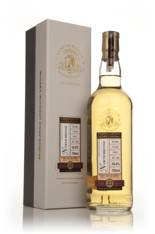 North British 22 Year Old 1991 (Cask 57077) - Dimensions (Duncan Taylor)  product image