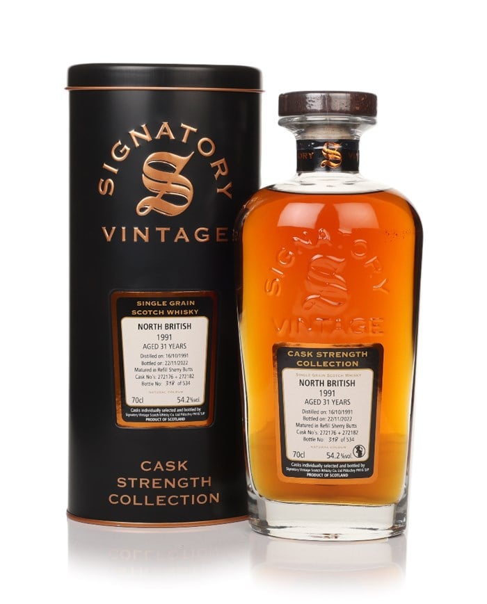 North British 31 Year Old 1991 (casks 272176 & 272182) - Cask Strength Collection (Signatory)