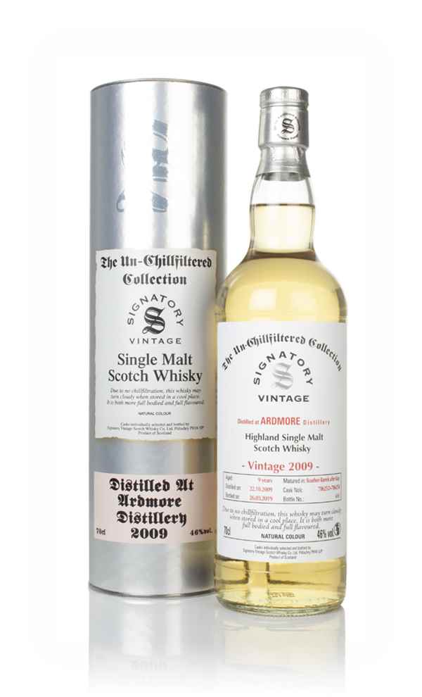 Ardmore 9 Year Old 2009 (casks 706252 & 706254) - Un-Chillfiltered Collection (Signatory)
