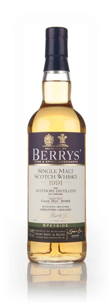 Aultmore 22 Year Old 1991 (cask 6089) (Berry Bros. & Rudd)