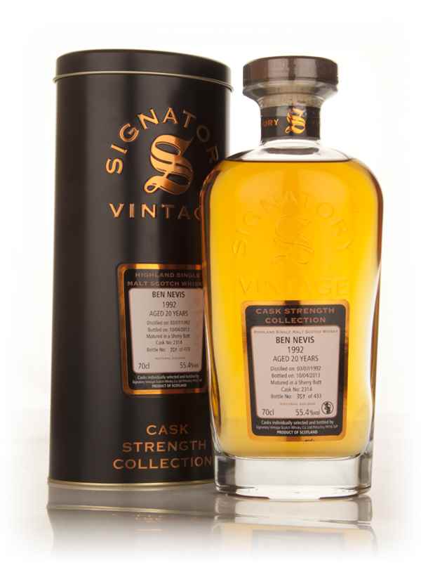 Ben Nevis 20 Year Old 1992 (cask 2314) - Cask Strength Collection (Signatory)