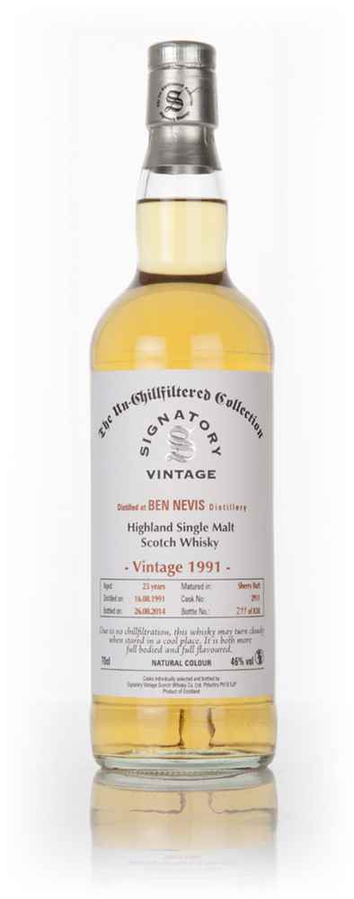 Ben Nevis 23 Year Old 1991 (cask 2911) - Un-Chillfiltered Collection (Signatory)