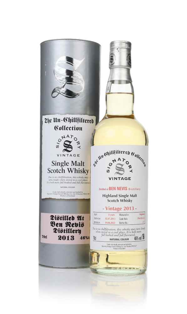 Ben Nevis 8 Year Old 2013 (casks 316 & 322 & 323) - Un-Chillfiltered Collection (Signatory)