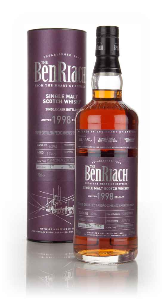 BenRiach 17 Year Old 1998 (cask 6394) - Pedro Ximénez Sherry Cask