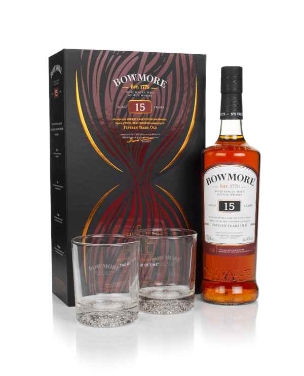 Bowmore 15 Year Old Gift Pack with 2x Glasses
