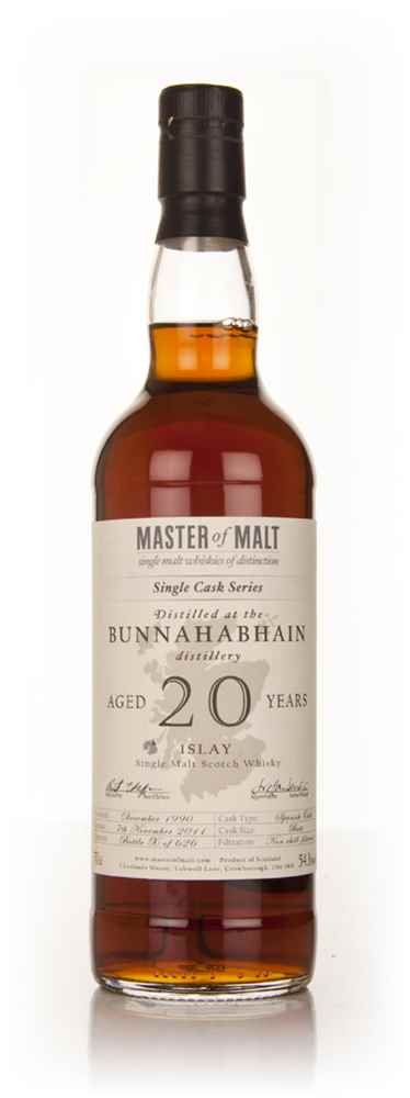 Bunnahabhain 20 Year Old 1990 - Single Cask (Master of Malt)