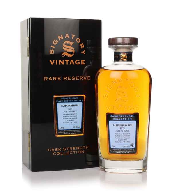 Bunnahabhain 46 Year Old 1971 (cask 2226) - Cask Strength Collection Rare Reserve (Signatory)