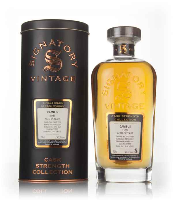 Cambus 25 Year Old 1991 (cask 55893) - Cask Strength Collection (Signatory)