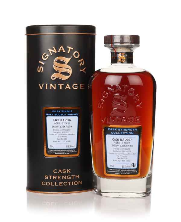 Caol Ila 16 Year Old 2007 (cask 205) - Cask Strength Collection (Signatory)