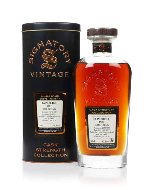 Carsebridge 34 Year Old 1982 (cask 74688) - Cask Strength Collection (Signatory)