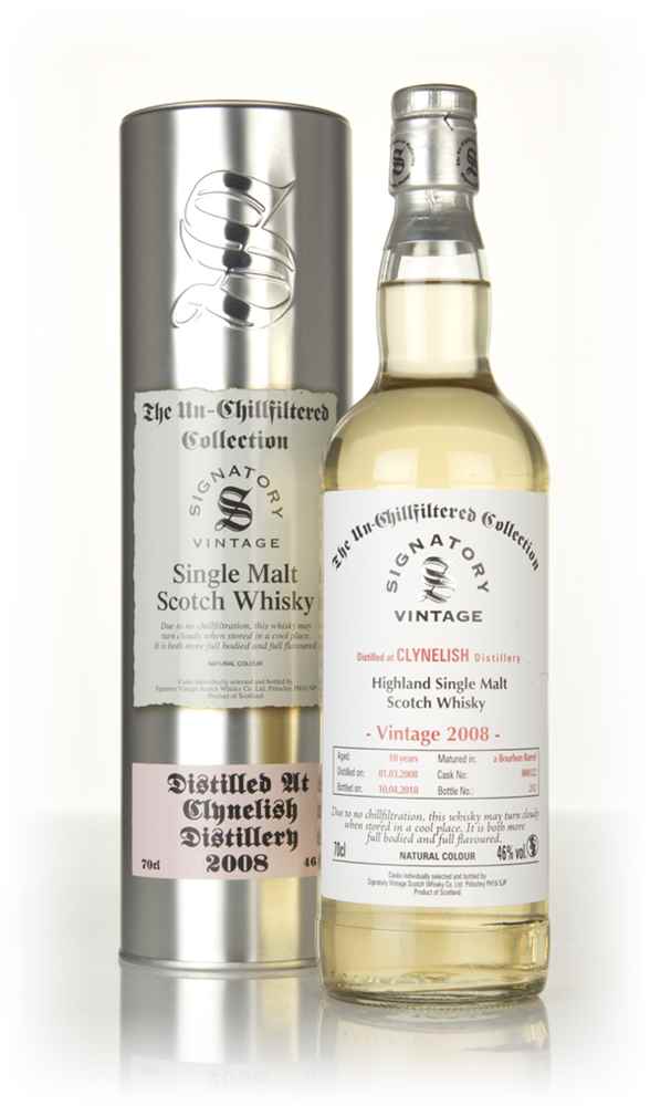 Clynelish 10 Year Old 2008 (cask 800122) - Un-Chillfiltered Collection (Signatory)