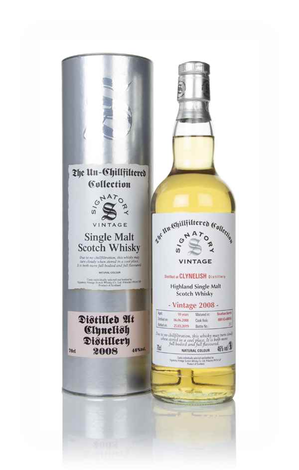 Clynelish 10 Year Old 2008 (casks 800145 & 800161) - Un-Chillfiltered Collection (Signatory)
