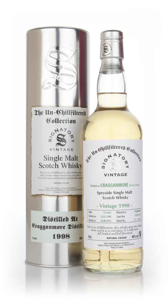 Cragganmore 14 Year Old 1998 (casks 1170+1171) - Un-Chillfiltered (Signatory)