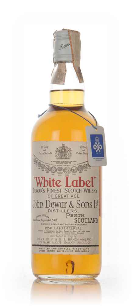 John Dewar & Sons White Label Scotch Whisky - 1960s