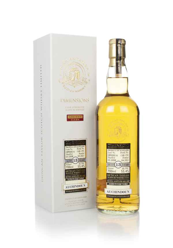 Auchindoun 13 Year Old (cask 28900016) - Dimensions (Duncan Taylor)