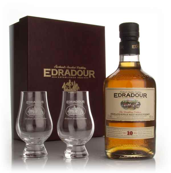 Edradour 10 Year Old with 2x Glasses