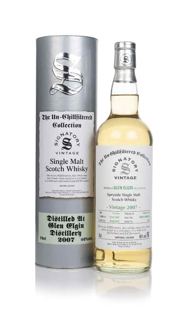Glen Elgin 14 Year Old 2007 (casks 800291 & 800294) - Un-Chillfiltered Collection (Signatory)