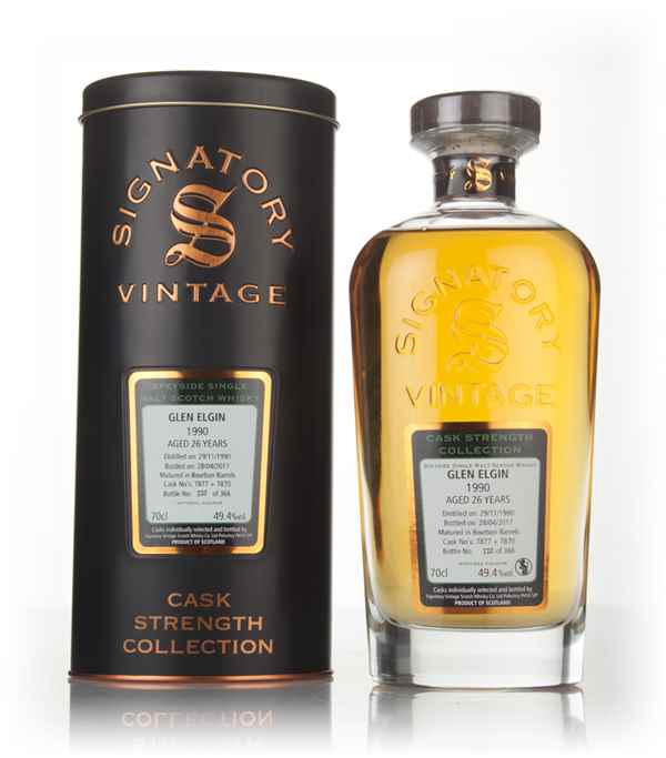 Glen Elgin 26 Year Old 1990 (asks 7877 & 7870) - Cask Strength Collection (Signatory)