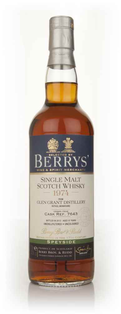 Glen Grant 37 Year Old 1974 Cask 7643 (Berry Bros. & Rudd)