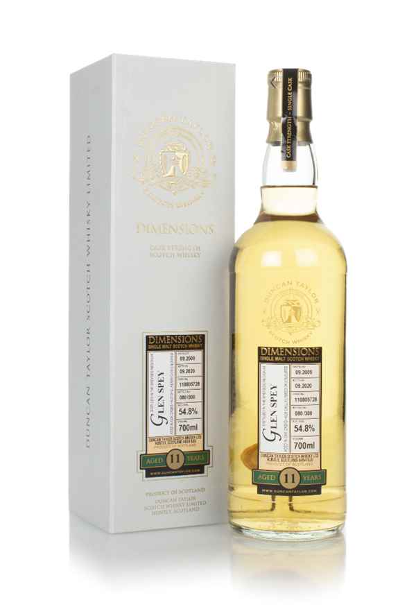 Glen Spey 11 Year Old 2009 (cask 110805728) - Dimensions (Duncan Taylor)