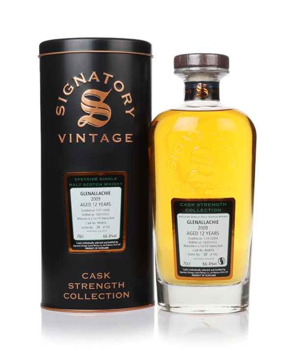 GlenAllachie 12 Year Old 2009 (cask 900859) - Cask Strength Collection (Signatory)