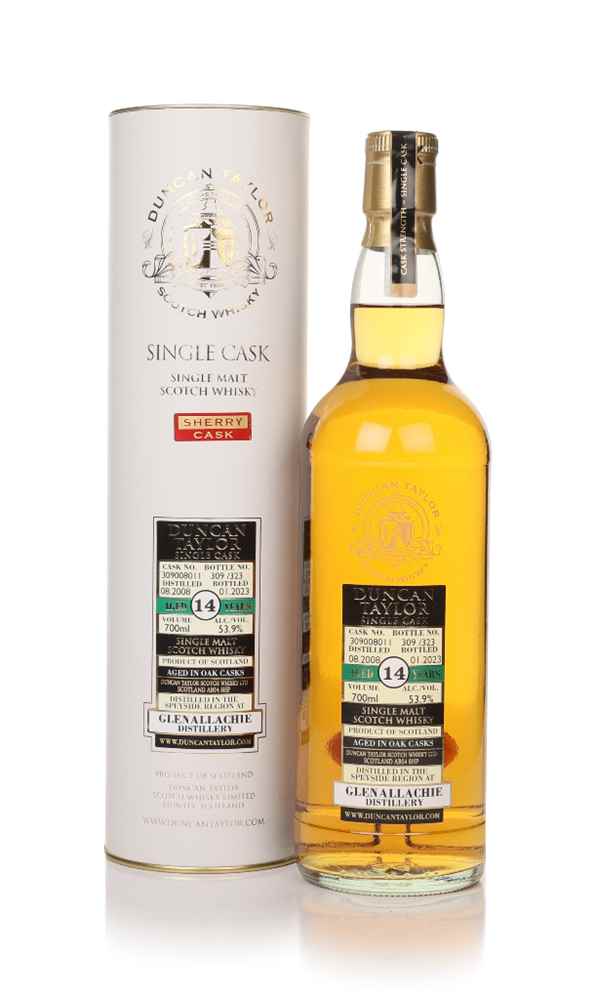 GlenAllachie 14 Year Old 2008 (cask 309008011) - (Duncan Taylor)