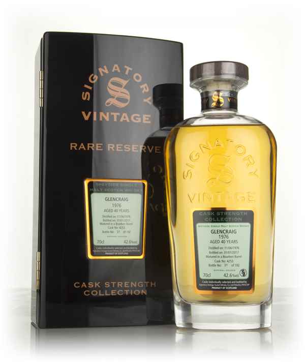 Glencraig 40 Year Old 1976 (cask 4253) - Cask Strength Collection Rare Reserve (Signatory)