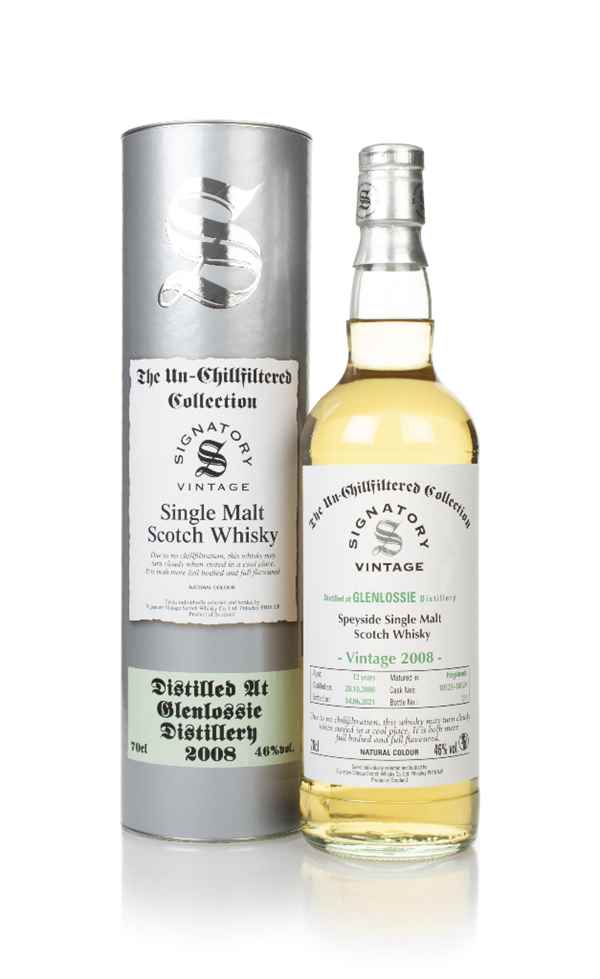 Glenlossie 12 Year Old 2008 (casks 10525 & 10529) - Un-Chillfiltered Collection (Signatory)