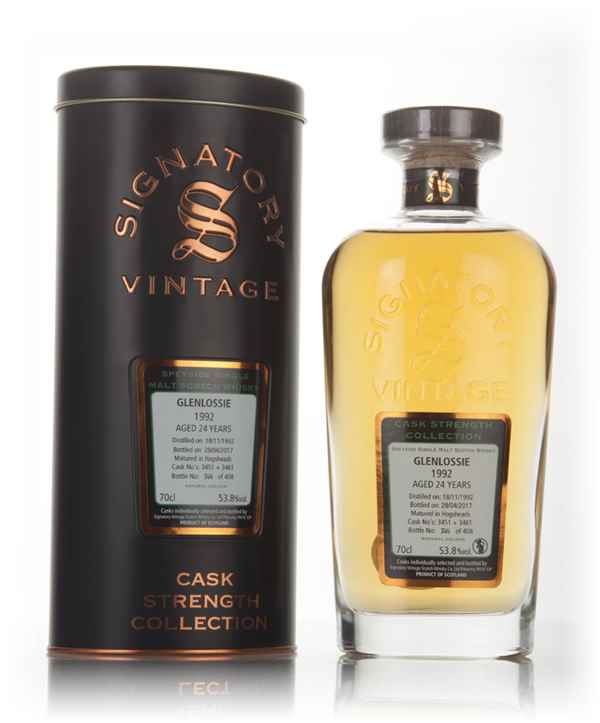 Glenlossie 24 Year Old 1992 (cask 3451 & 3461) - Cask Strength Collection (Signatory)