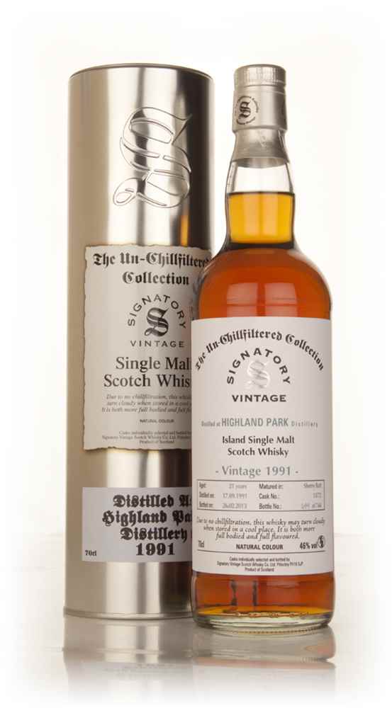 Highland Park 21 Year Old 1991 (cask 13/72) - Un-Chillfiltered Collection (Signatory)