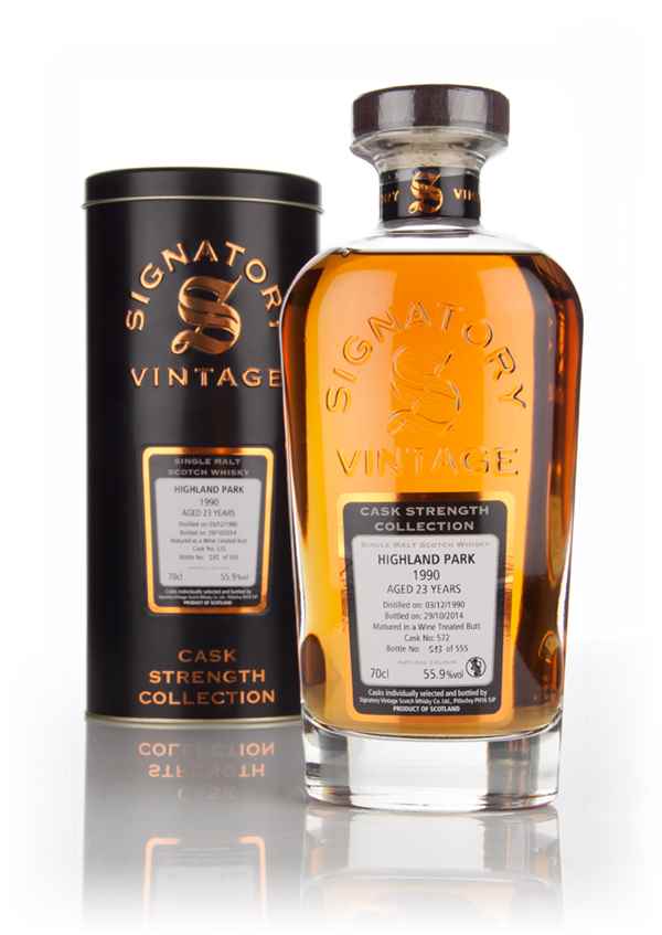 Highland Park 23 Year Old 1990 (cask 572) - Cask Strength Collection (Signatory)